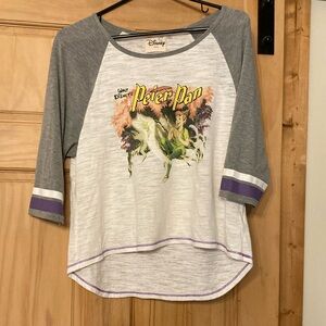 Disney Peter Pan & Tinker Bell Women’s Baseball Jersey type Raglan Shirt